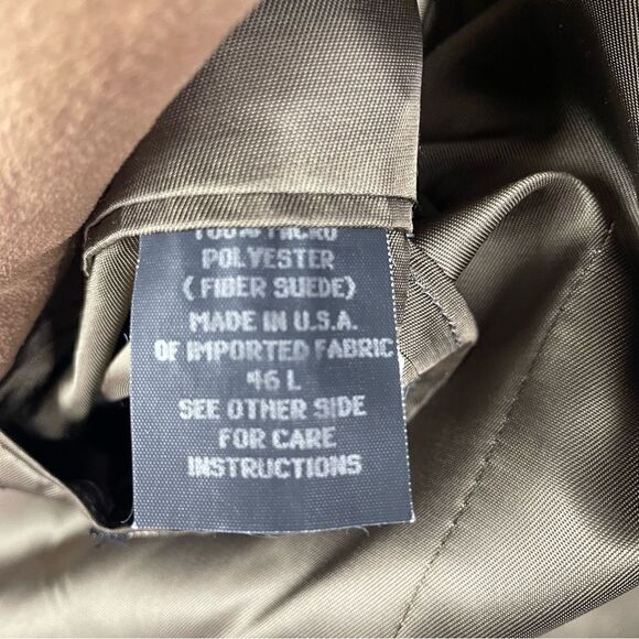 Tailor’s Bench Brown Sueded Vintage Blazer Suit Jacket Men’s Size 46L - Picture 9 of 11